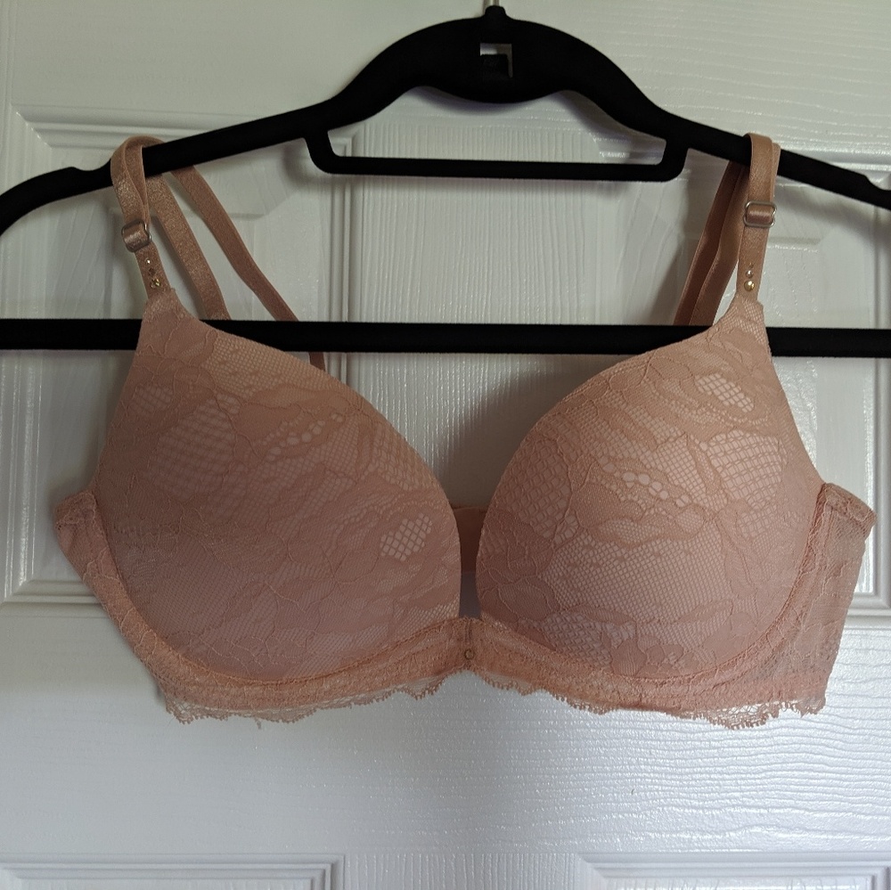 Victoria's Secret PalePink Lace Bio-fit Pushup Bra
